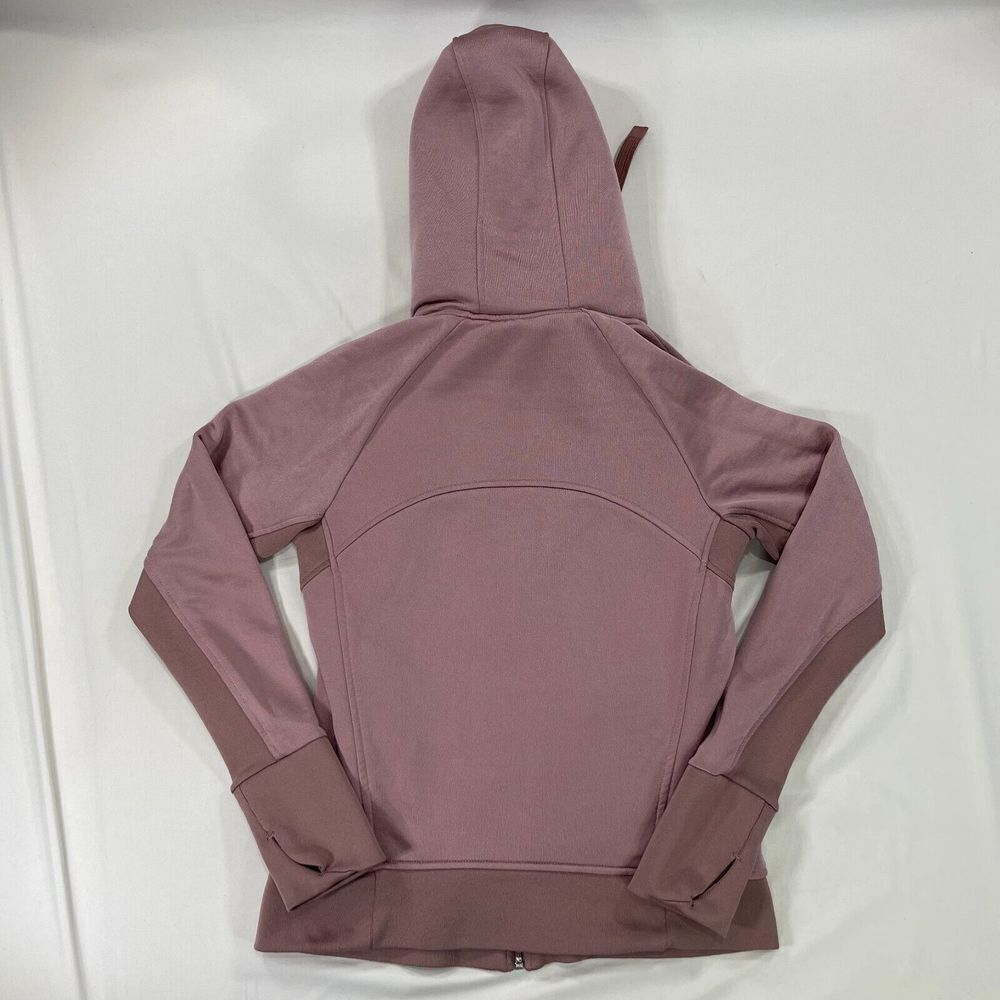 Athleta Triumph Luxe Lined Hoodie Womens Small Pink Full Zip Jacket‎ - Picture 4 of 13